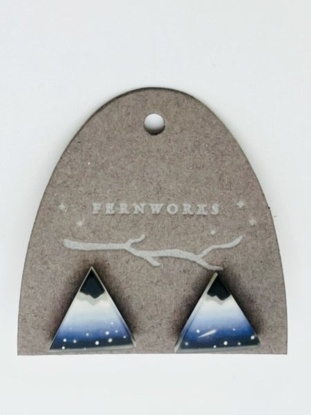 Mountains Triangle Post Earrings By FernWorks