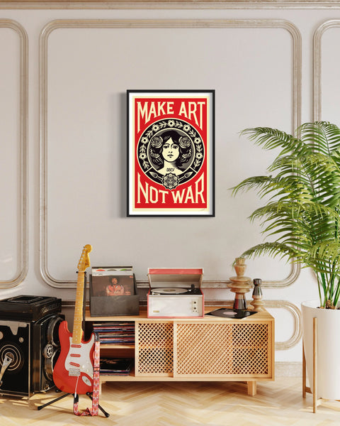 Make Art Not War Signed Lithograph
