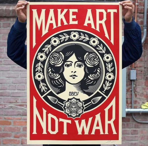Make Art Not War Signed Lithograph
