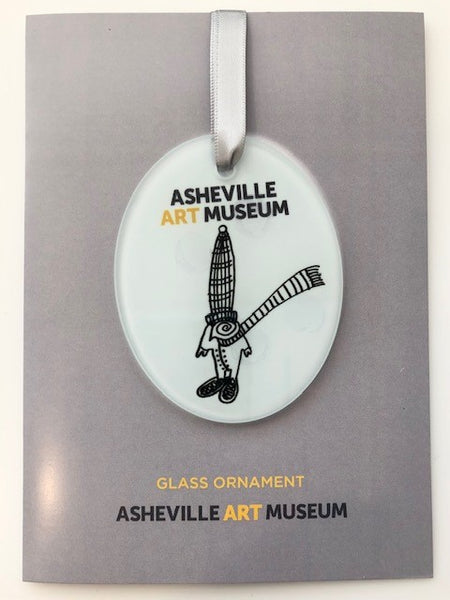 Asheville Art Museum Glass Ornament