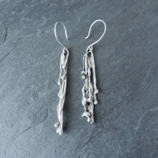 Molten Silver Earrings By Nora Julia