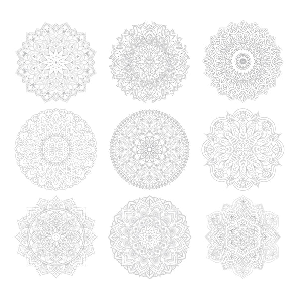 Mandala Coloring Sheets - Deluxe 110lb Paper, Artist Quality