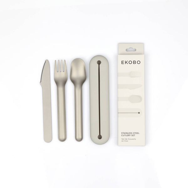 Go Stainless Steel Cutlery Trio with Silicone Case