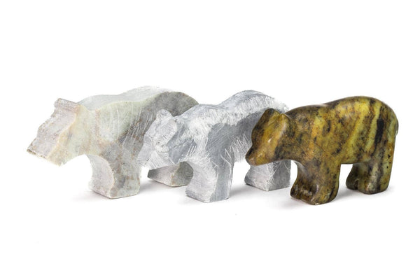 Bear Soapstone Carving and Whittling—DIY Arts and Craft Kit.