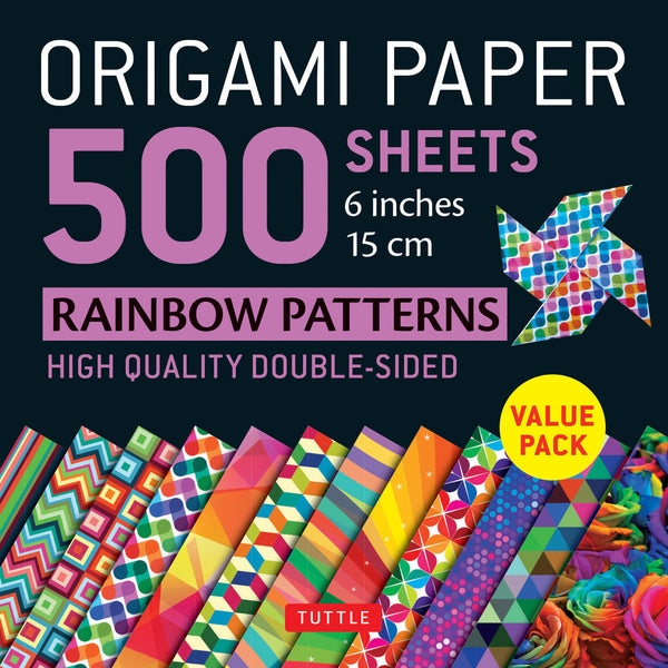 Rainbow Patterns Origami Paper