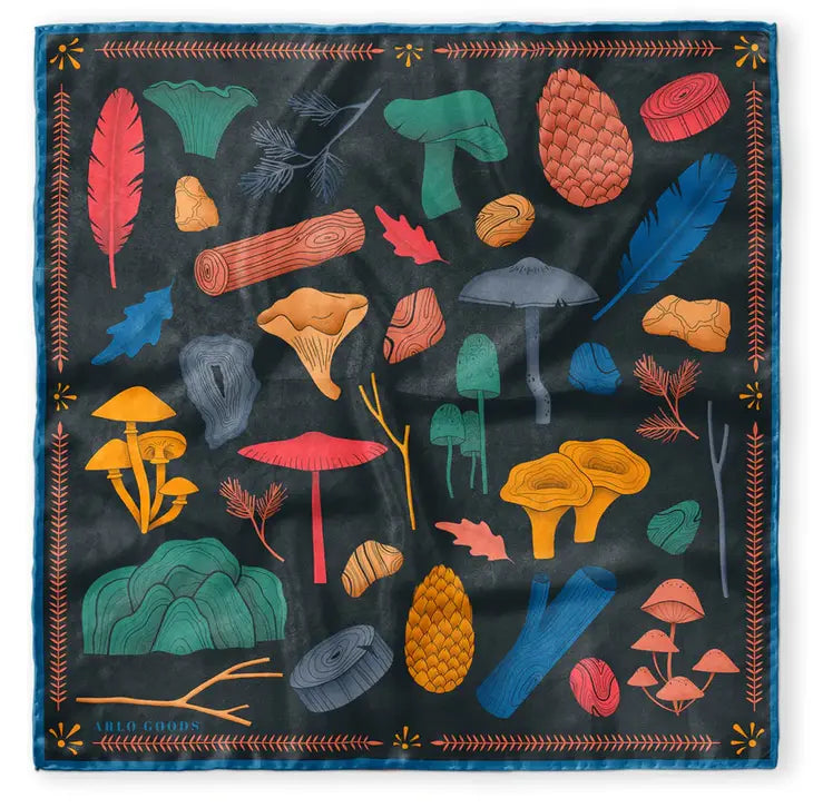 In The Woods Silk Scarf