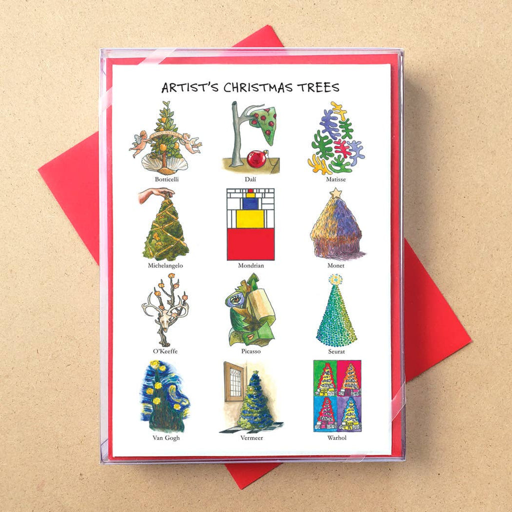 Artist Christmas Trees Boxed Holiday Cards