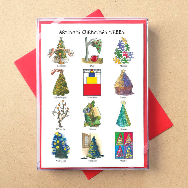 Artist Christmas Trees Boxed Holiday Cards