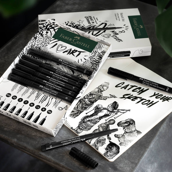 Pitt Artist Pen and Artist Sketchbook Gift Set