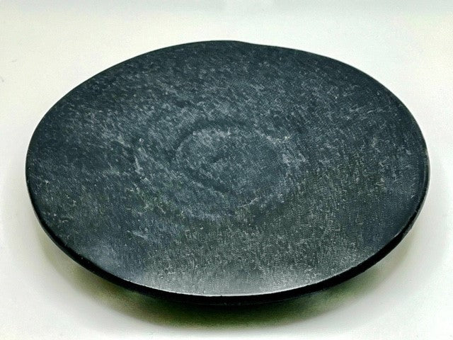 Small Black Swirl Plate By Terry Gess