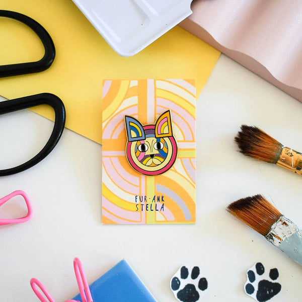 Fur-ank Stella Cat Artist Pin 