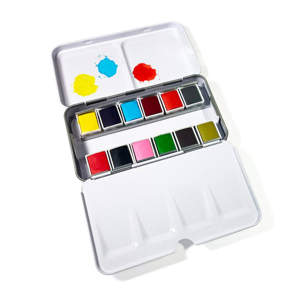Watercolor To Go Kit by Elseware - Portable, Travel-Friendly - 12 Colors