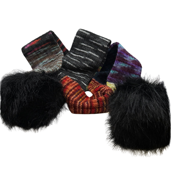 Scarf with Poof by Ann Squire