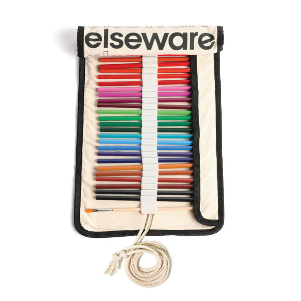 Watercolor Pencils by Elseware - 36 Colors with Eco-Friendly Canvas Wrap