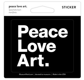 Peace Love Art Sticker