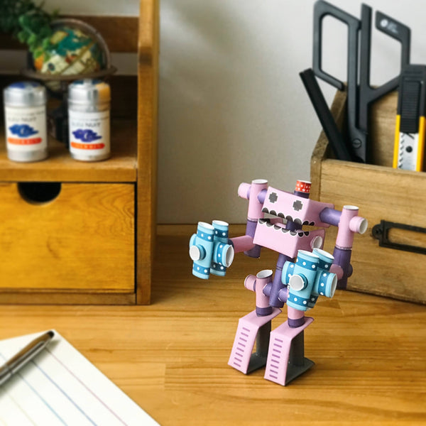 PIPEROID Hammer Rose paper craft robot kit from Japan