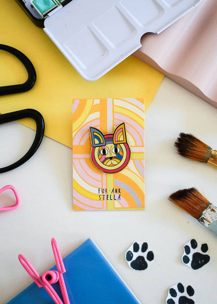Fur-ank Stella Cat Artist Pin 