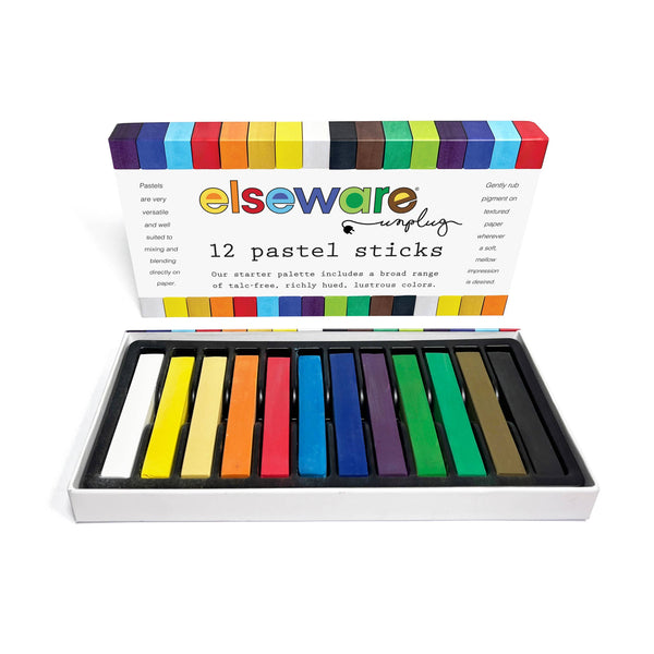 Pastel Sticks by Elseware - Talc-Free Pastels - 12 Non-Toxic Colors