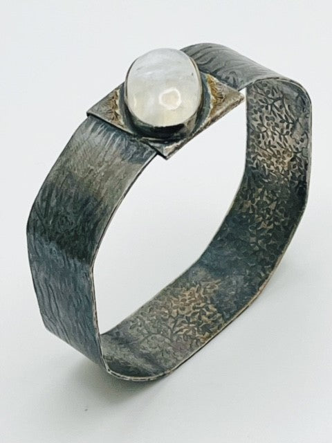 Opal And Sterling Silver Bracelet By Delphia Lamberson