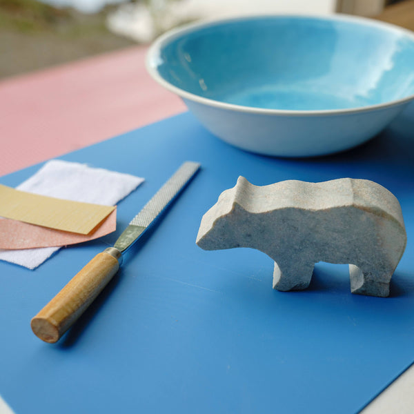 Bear Soapstone Carving and Whittling—DIY Arts and Craft Kit.