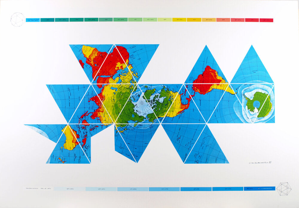 Buckminster Fuller Dymaxion Map Print