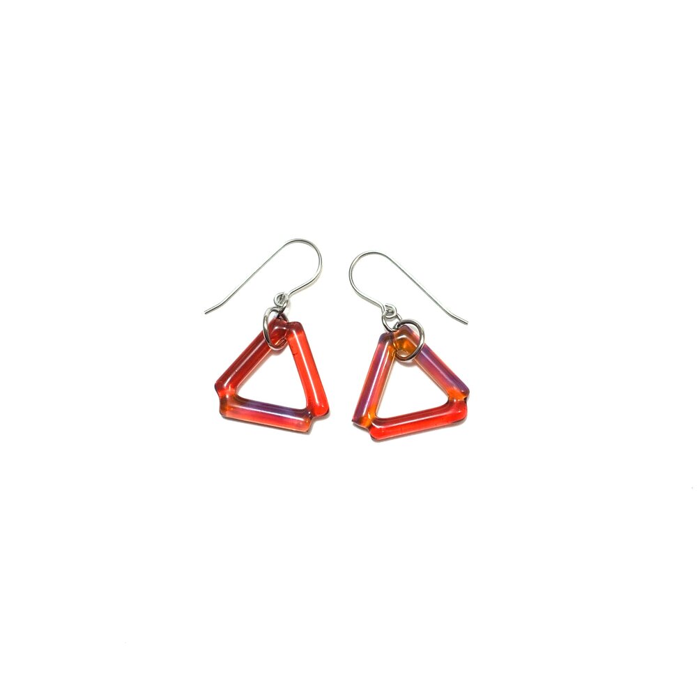 Ashcraft Glass XS Triangle Earrings