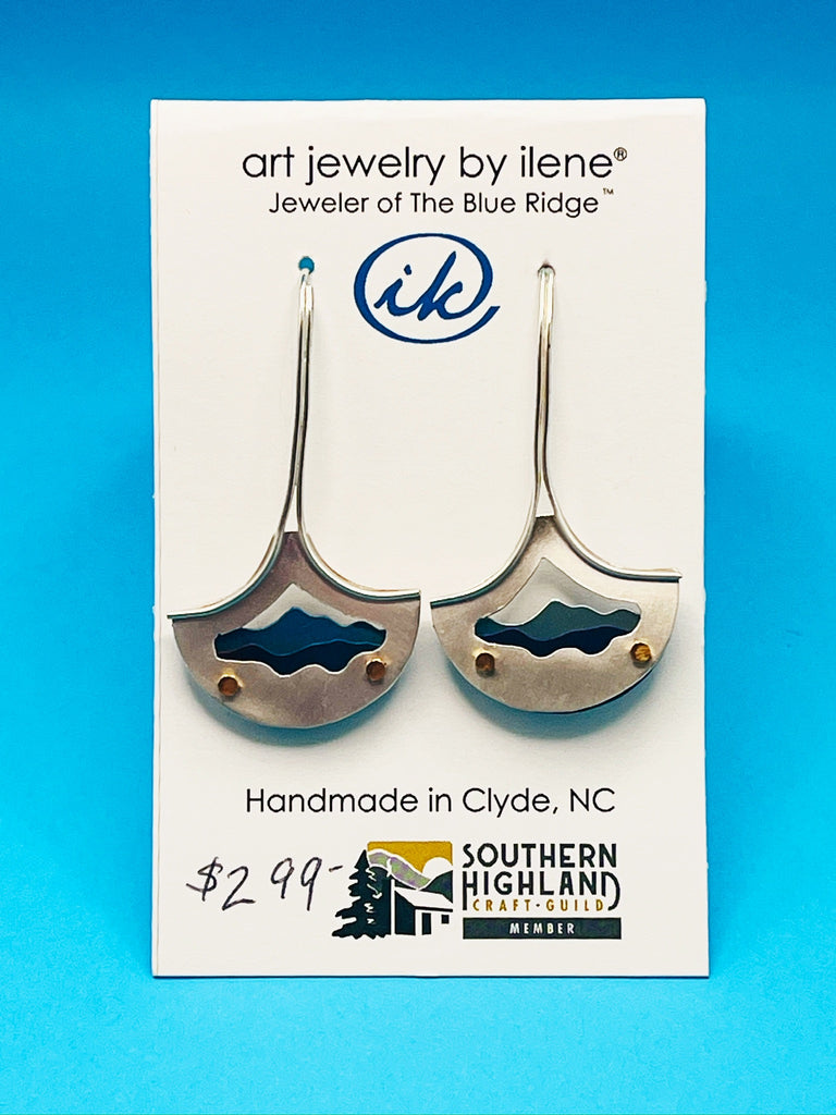 Evening On The Blue Ridge Earrings by Ilene Kay