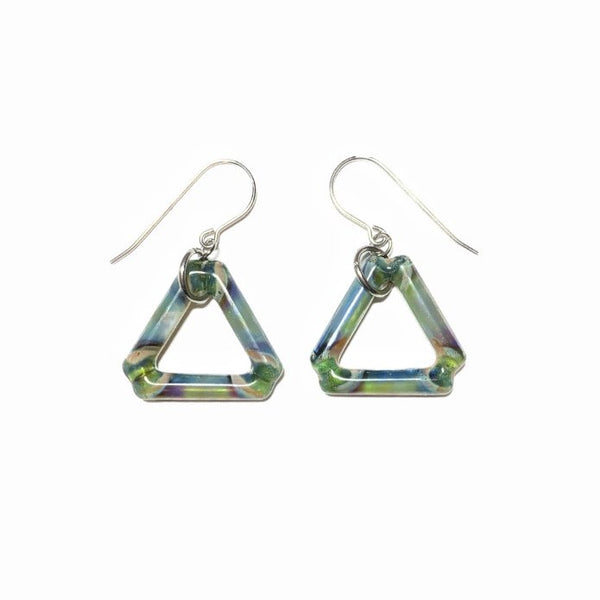 Ashcraft Glass Small Triangle Earrings