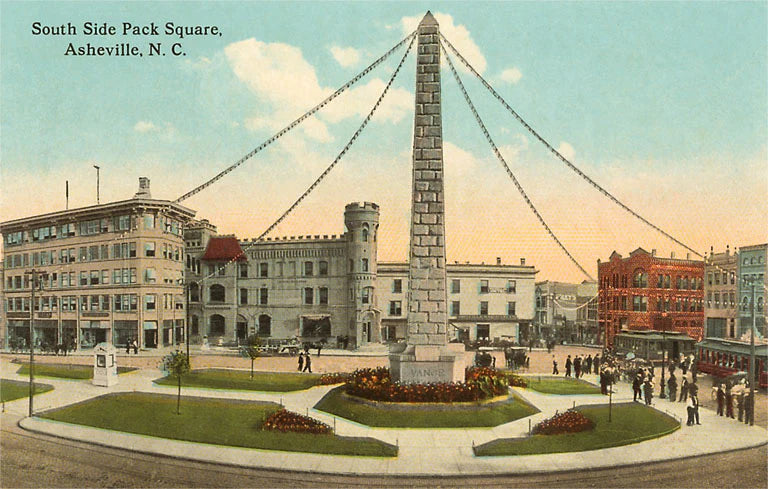 Greeting Card, Obelisk in Town Square, Asheville