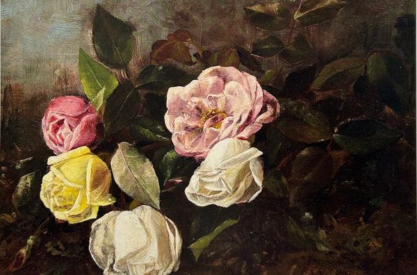 Claude Raguet Hirst Postcard, Roses