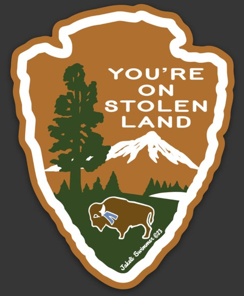 Stolen Land Sticker by Jakeli Swimmer