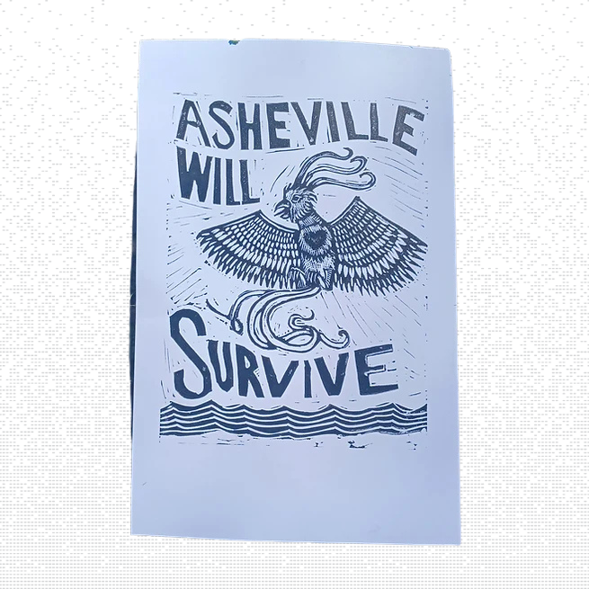 Asheville Will Survive Digital Print by Edwin Salas Acosta