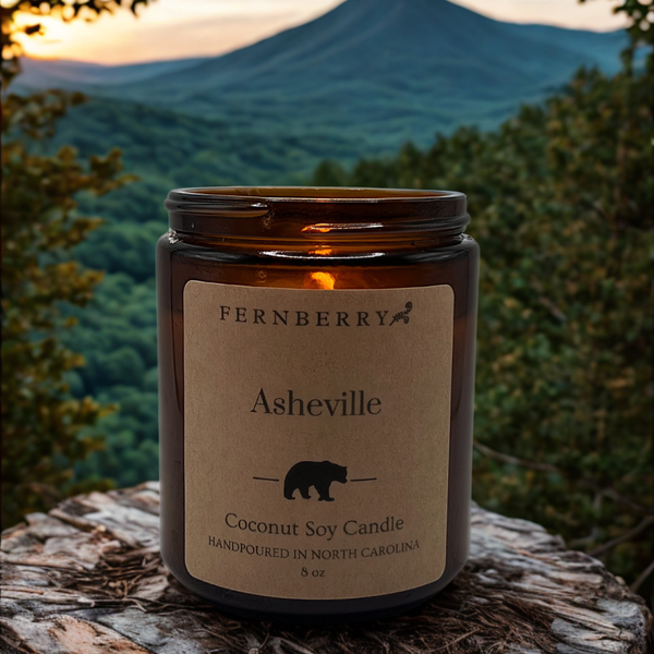 Asheville- 8oz Coconut Soy Wood Wick Candle