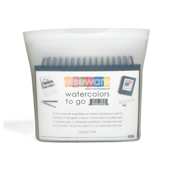Watercolor To Go Kit by Elseware - Portable, Travel-Friendly - 12 Colors