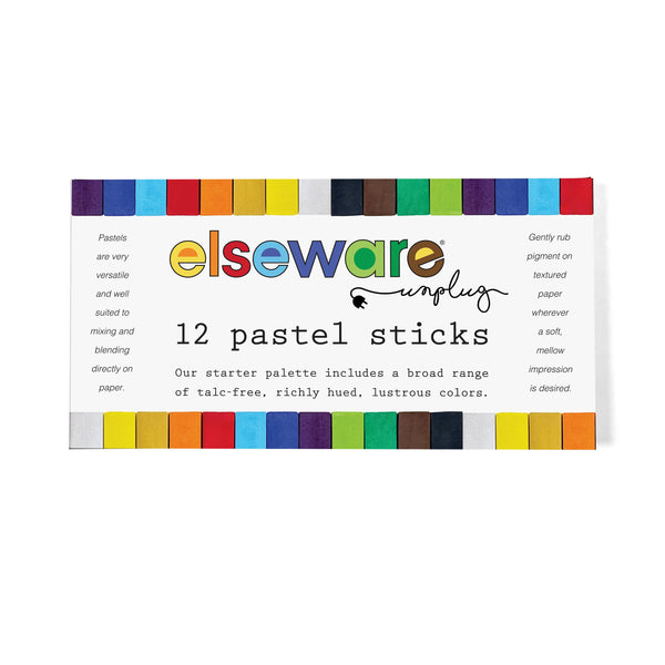 Pastel Sticks by Elseware - Talc-Free Pastels - 12 Non-Toxic Colors