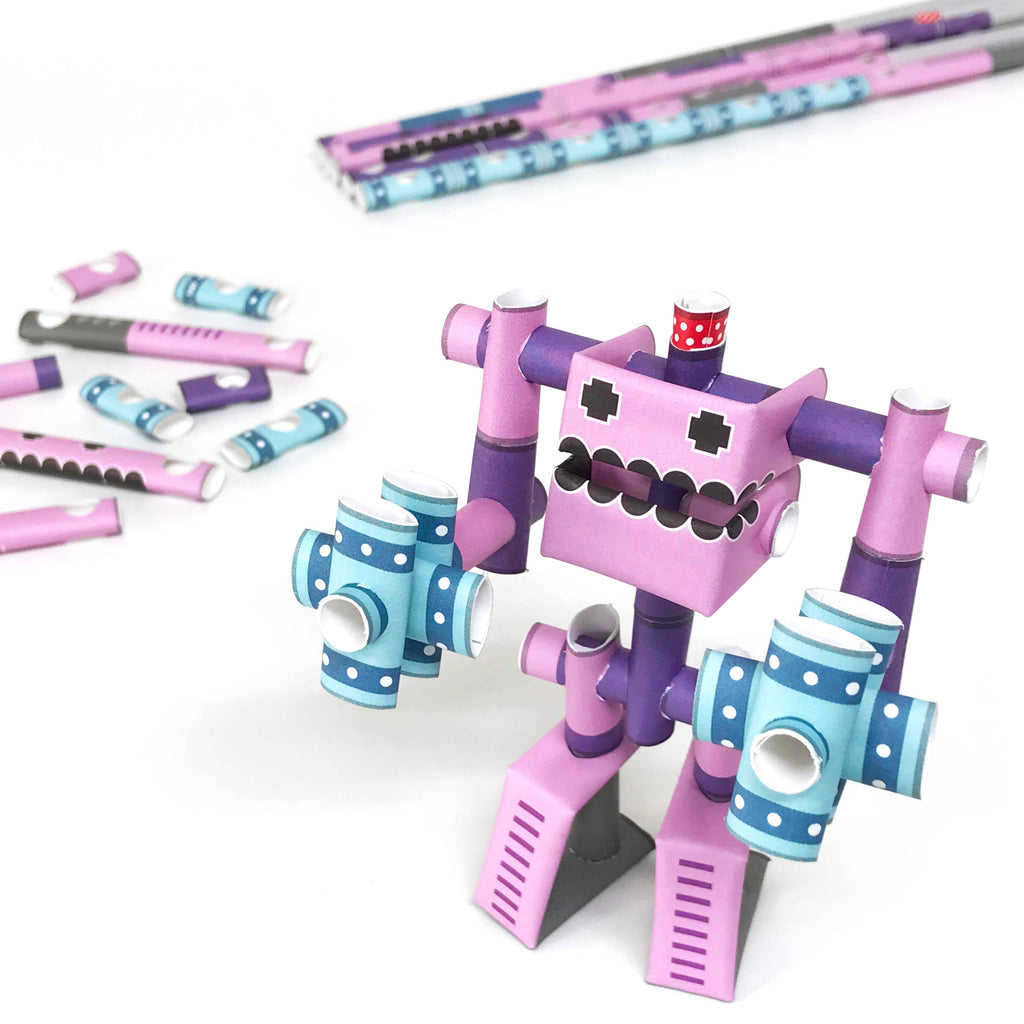 PIPEROID Hammer Rose paper craft robot kit from Japan