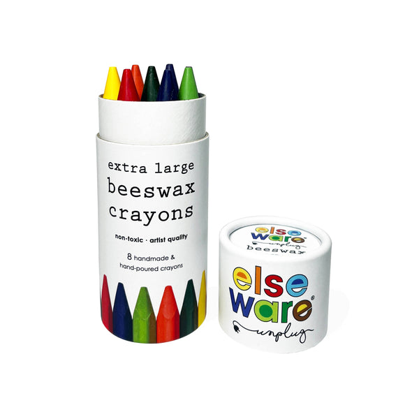 Beeswax Crayons by Elseware - Extra Large - 8 Natural & Non-Toxic Colors