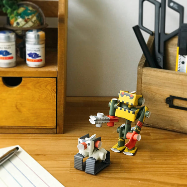 PIPEROID Penk & Goriborg paper craft - Professor & His Robot