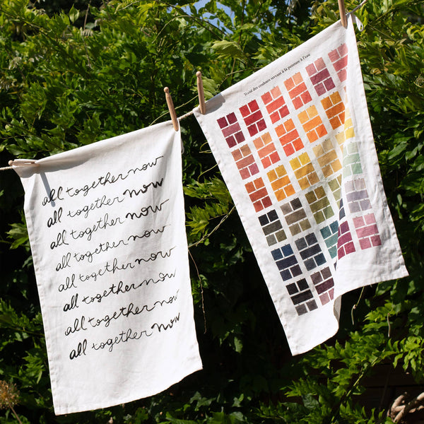 Cotton Tea Towel - Watercolor Swatches