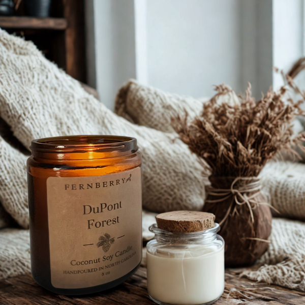 DuPont Forest- 8oz Coconut Soy Wood Wick Candle