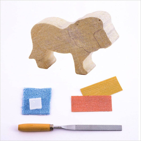 Lion Soapstone Carving and Whittling Kit