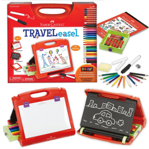 Do Art Travel Easel with 37 Pieces of Art Supplies For Kids