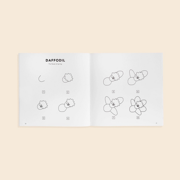 Modern Flowers: A How To Draw Book For Kids