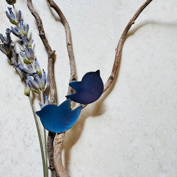 Blue Bird, Titanium Post Earring