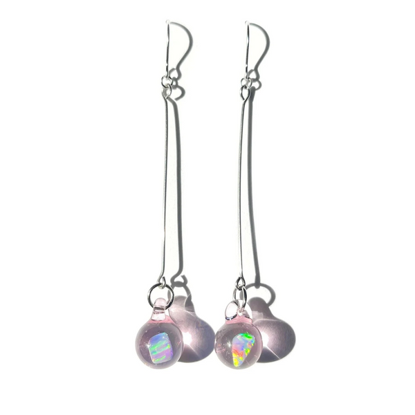 Ashcraft Glass Gilson Opal Drop Earrings