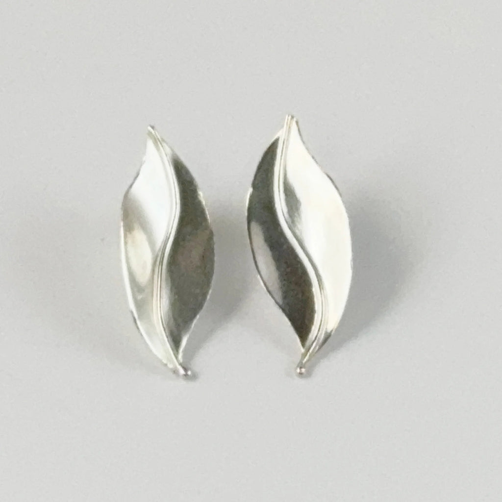 Medium Leaf Post Earring by Ilene Kay