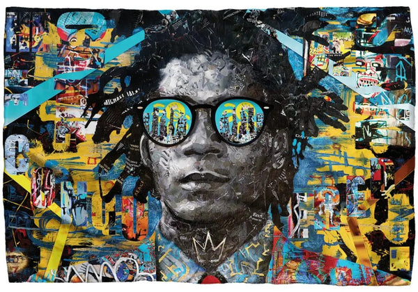 Basquiat King Portrait Scarf From The Lost Warhol Series