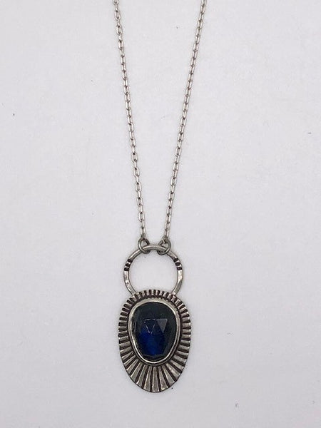 Dark Blue Labradorite Necklace By Nora Julia