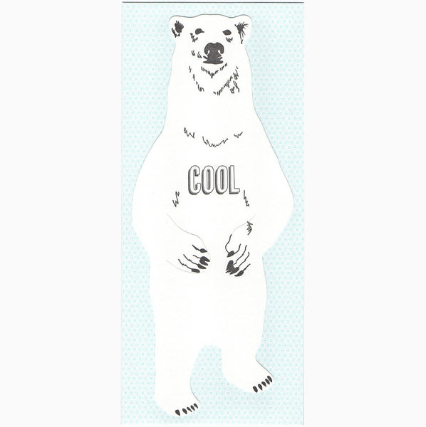 Polar Bear "Cool" Letterpress Card