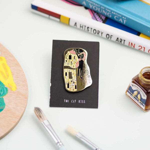 The Cat Kiss Artist Pin